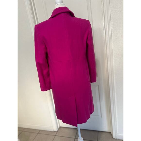 Vintage 90s y2k Levine Classics 2P Women Barbie core pink wool coat 1050 - Picture 4 of 8